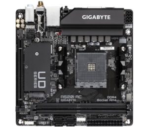 GIGABYTE A520I AC, AMD, Uttag AM4, AMD Ryzen 3000 Series, Uttag AM4, 64 GB, DDR4-SDRAM