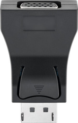Goobay DisplayPort™-/VGA-adapter 1.1, Guldpläterad Displayport™ plugg > VGA-uttag (15-pin)