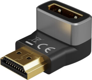 Goobay HDMI™ vinkeladapter 270° vertikal, 8K/60Hz HDMI™-uttag (typ A) > HDMI™ kontakt (typ A) 270 °