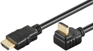 Goobay Höghastighets-HDMI™-kabel 270° med Ethernet HDMI™-kontakt (typ A) > HDMI™-kontakt (typ A), 5 m