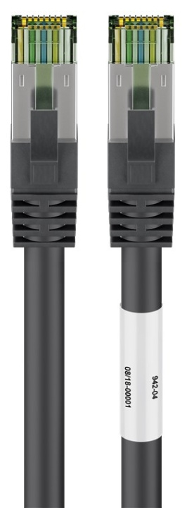 Goobay Patchkabel CAT 8.1, S/FTP (PiMF), svart 99,9 % syrefri kopparledare (OFC), AWG 24, halogenfri kabelhölje (LSZH), 3 m Goobay Patchkabel CAT 8.1, S/FTP (PiMF), svart 99,9 % syrefri kopparledare (OFC), AWG 24, halogenfri kabelhölje (LSZH), 3 m