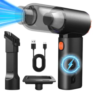 HD08 Mini Turbo Handhållen Dammsugare 20000Pa Sugkraft Borstlös Motor 130 000 RPM 2x2000mAh USB-C Bärbar Sladdlös Bil Da