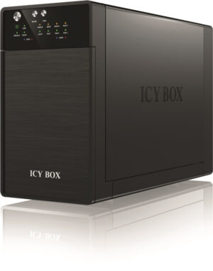ICY BOX externt RAID-kabinett för 2x3,5" SATA-hdd USB 3.0/eSATA, sv