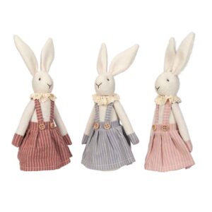 Kaniner stående randiga mix av 3 st