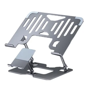 L05 2-i-1 Mobiltelefon & Laptop Stativ Dualaxeljusterbar Vertikal Höjd Stöd Hålig Design Kylning 40KG Bärförmåga