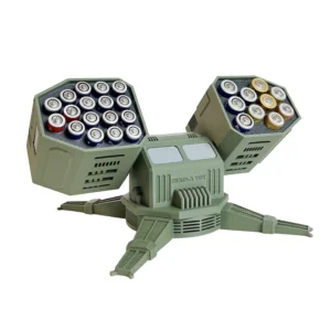 NIKOLATOY Anti-Aircraft Missile Formad Batterilåda 27 Hål Lämplig för AA/AAA-batterier DIY Ny Innovativ Utseende Skrivbo