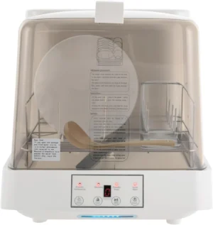 NovuLife Bärbar Diskmaskin För Bänkskivor Installationsfri Med Kompakt 4-Plats Inställningar 70°C Högtemperatur Sterilis