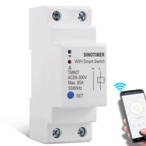 TM607 80A Tuya Smart WiFi Timer Nedräkningar Time Switch APP Trådlös Fjärrkontroll DIY Belysning Arbeta med Alexa Google