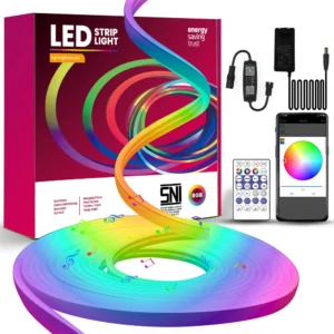 1m/2m/3m/5m Neon LED Strip RGB + IC Neon LED Strip 12VIP65 Vattentät Neonljusremsa DIY Flexibel LED-remsa med fjärrkon