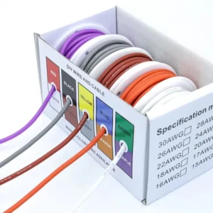 20/22/24/26/28/30 AWG 10m/rulle Super Soft Silicone Wire Värmebeständig Flexibel Tinnad Koppar Litze Kabel DIY 5 Färger