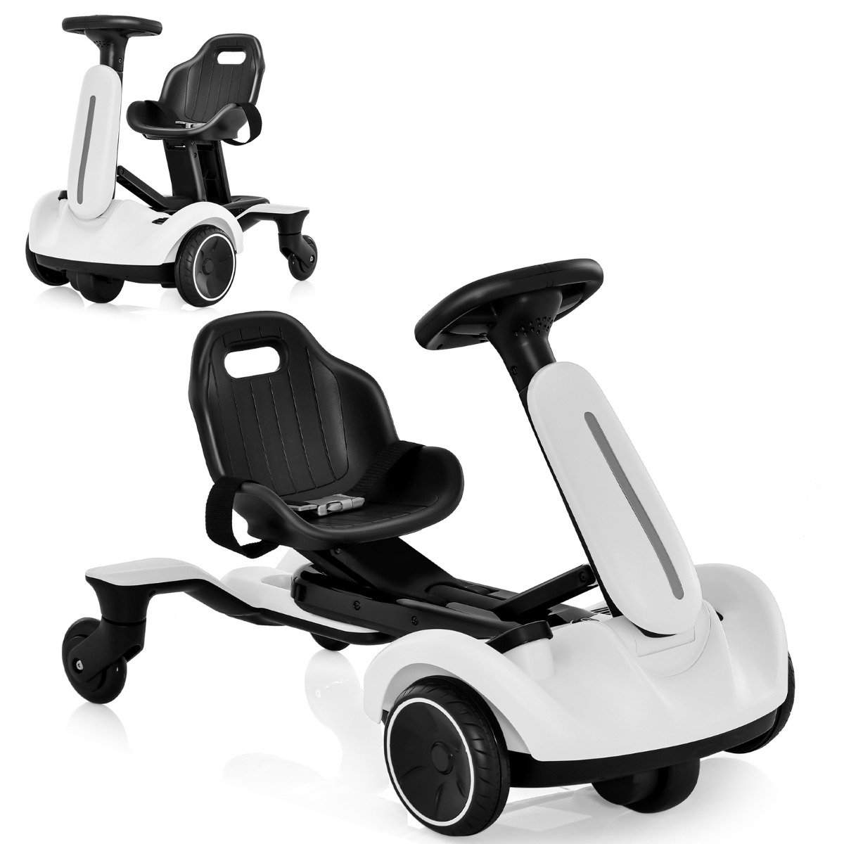 6V gokart elektrisk driftbil för barn elektrisk gokart med 2-vägs justerbar sits vit 6V gokart elektrisk driftbil för barn elektrisk gokart med 2-vägs justerbar sits vit