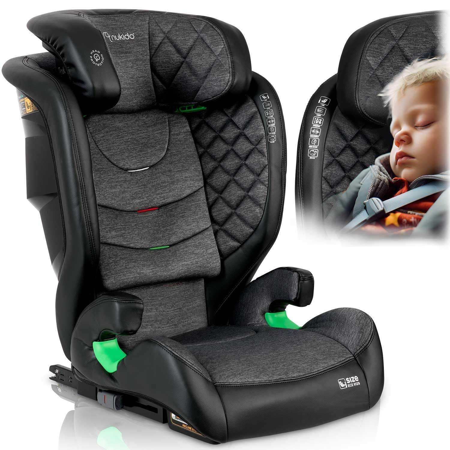 Bilbarnstol Nukido Louis svart-grå 15-36 kg ISOFIX Bilbarnstol Nukido Louis svart-grå 15-36 kg ISOFIX