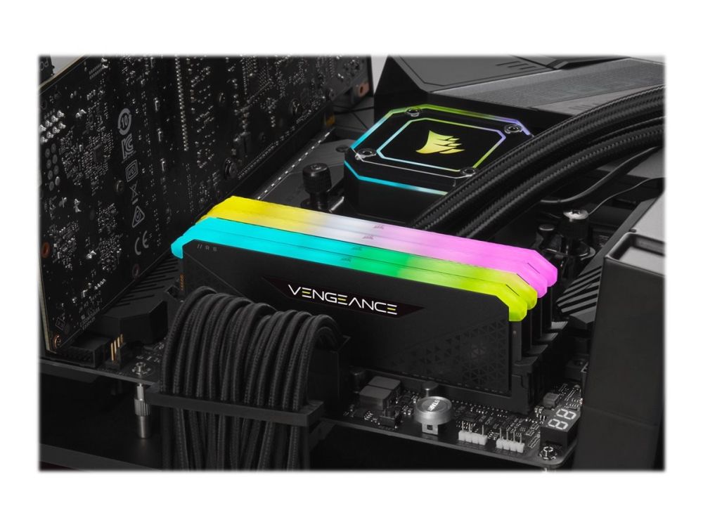 CORSAIR Vengeance RGB RS - DDR4 - modul - 16 GB - DIMM 288-pin - 3200 MHz / PC4-25600 - CL16 - 1.35 V - ej buffrad - icke ECC - svart CORSAIR Vengeance RGB RS - DDR4 - modul - 16 GB - DIMM 288-pin - 3200 MHz / PC4-25600 - CL16 - 1.35 V - ej buffrad - icke ECC - svart