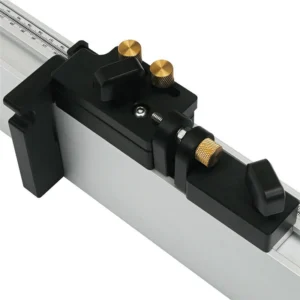 Drillpro Träarbetsverktyg Flip Stop Med Mikrojusterbara Inställningar T-Track Stop För Gehringsmätare Staket