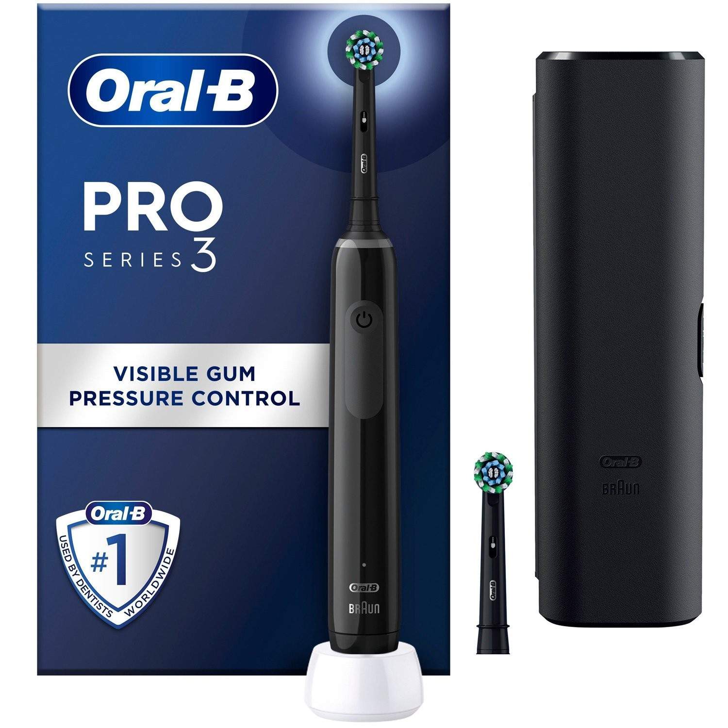 Eltandborste Pro3 Black + Extra Refill + TC Eltandborste Pro3 Black + Extra Refill + TC