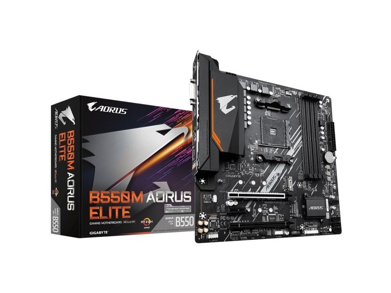 GIGABYTE B550M AORUS ELITE, AMD, Uttag AM4, AMD Ryzen 3000 Series, AMD Ryzen 4000 Series, AMD Ryzen 5000 Series, Uttag AM4, DDR4-SDRAM, 128 GB GIGABYTE B550M AORUS ELITE, AMD, Uttag AM4, AMD Ryzen 3000 Series, AMD Ryzen 4000 Series, AMD Ryzen 5000 Series, Uttag AM4, DDR4-SDRAM, 128 GB