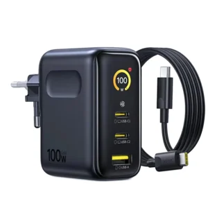 [GaN Tech] Baseus PicoGo AE21 100W 3-port USB-laddare med digital display, snabbladdare väggadapter EU-plug för iPhone 1