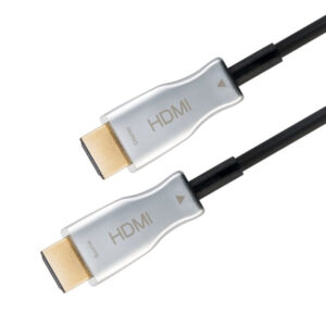 Goobay Optisk hybrid höghastighets HDMI™-kabel med Ethernet (AOC) Höghastighetskabel, 4K @ 60 Hz, för långa överföringsavstånd, 50 m