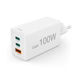 HAMA Chager 2x USB-C 1x USB-A GaN 100W White