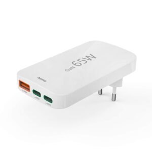 HAMA Laddare 2x USB-C 1x USB-A Flat PD 65W Vit