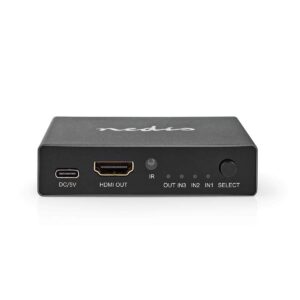 HDMI ™ Switch | 3-Port port(s) | 3x HDMI™ Ingång | HDMI™ utgång | 8K@60Hz | 45 Gbps | Fjärrstyrd | Aluminium | Antracit