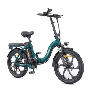 HillMiles MilePort 1 20" Fatbike Elcykel, 250W Motor, 36V 13Ah Batteri, 25 km/h, Upp till 100 km Räckvidd, Perfekt för Stadspendling