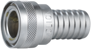 Klick 1/2" kopplingshus med 3/4" slangspik + sb.