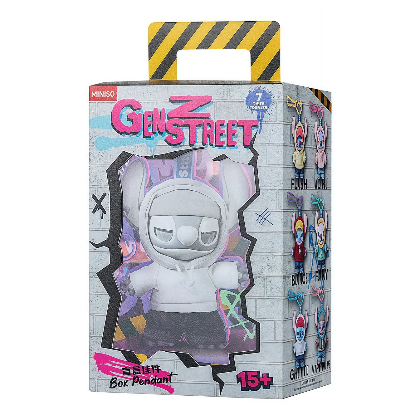 MINISO Disney Stitch GenZ Street Series Vinyl Plush Pendant Blind Box MINISO Disney Stitch GenZ Street Series Vinyl Plush Pendant Blind Box