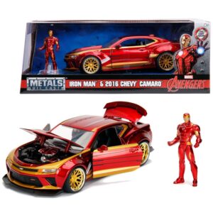 Marvel Ironman 2016 Chevy Camaro SS med Figur 1:24