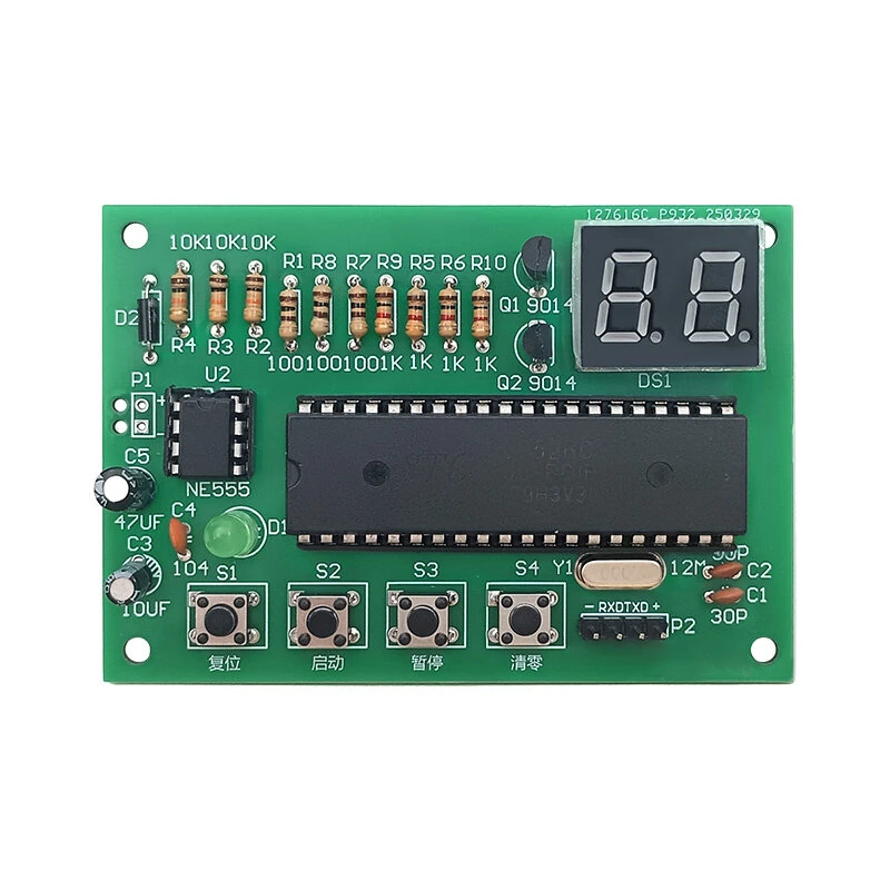 Mikrokontroller Counter Kit STC90C52 NE555 Timer LED Display 5V-6V DIY Elektronik Kit Precision Counting Circuit Fullstä Mikrokontroller Counter Kit STC90C52 NE555 Timer LED Display 5V-6V DIY Elektronik Kit Precision Counting Circuit Fullstä