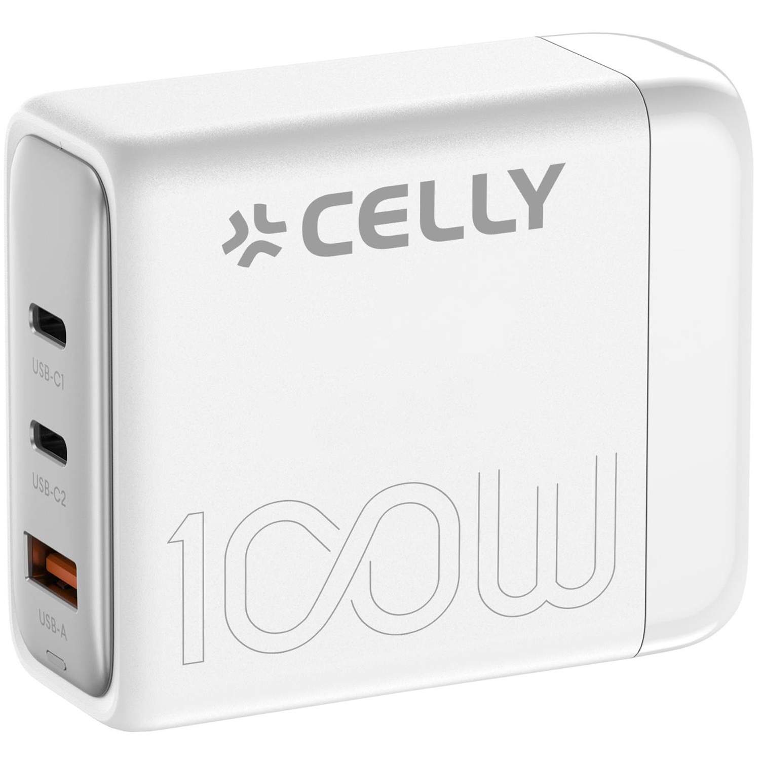 Power Station 1 x USB-A + 2 x USB-C PD 100W GaN Vit Power Station 1 x USB-A + 2 x USB-C PD 100W GaN Vit