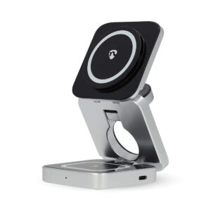 Trådlös laddare | 3-i-1 | 2,5 / 5 / 15 W | LED-indikator i bruk | Inklusive kabel | USB-A / USB-C™ | 1,50 m