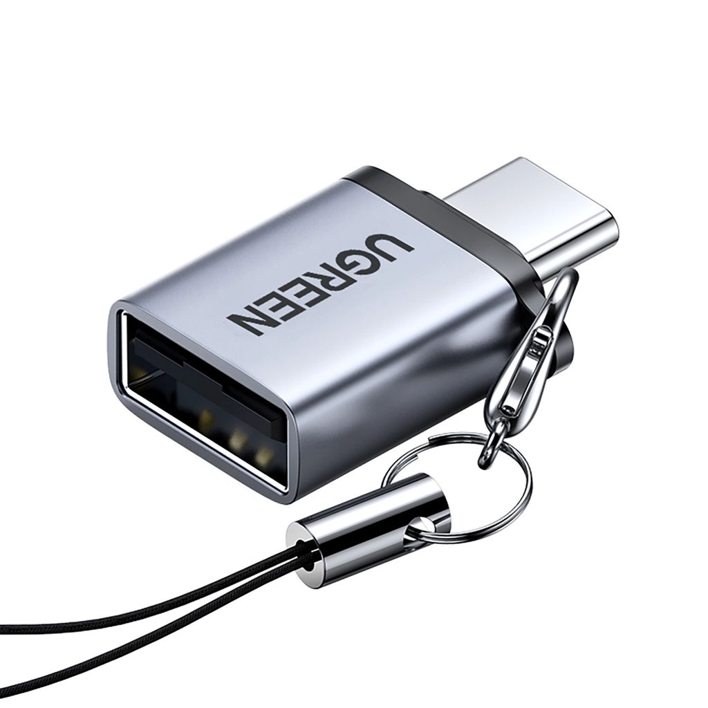 UGREEN USB-C till USB-A 3.0 Adapter med rem - Grå UGREEN USB-C till USB-A 3.0 Adapter med rem - Grå