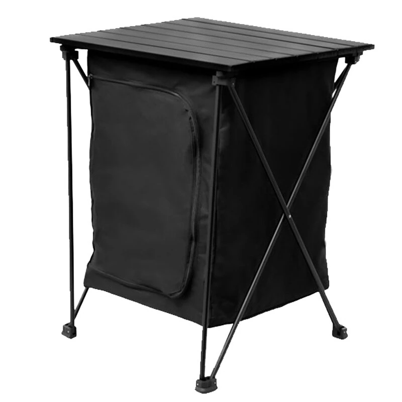 Xmund Utomhus Camping Fällbar Förvaringsskåp Portabelt Aluminiumlegering Bord och Organisatör 30 kg Belastning Kapacitet Xmund Utomhus Camping Fällbar Förvaringsskåp Portabelt Aluminiumlegering Bord och Organisatör 30 kg Belastning Kapacitet