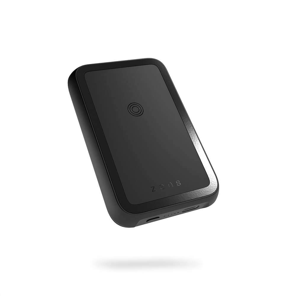 ZENS Magnetic QI Powerbank One Side QI 4000mAh Svart Also QI Recharge ZENS Magnetic QI Powerbank One Side QI 4000mAh Svart Also QI Recharge