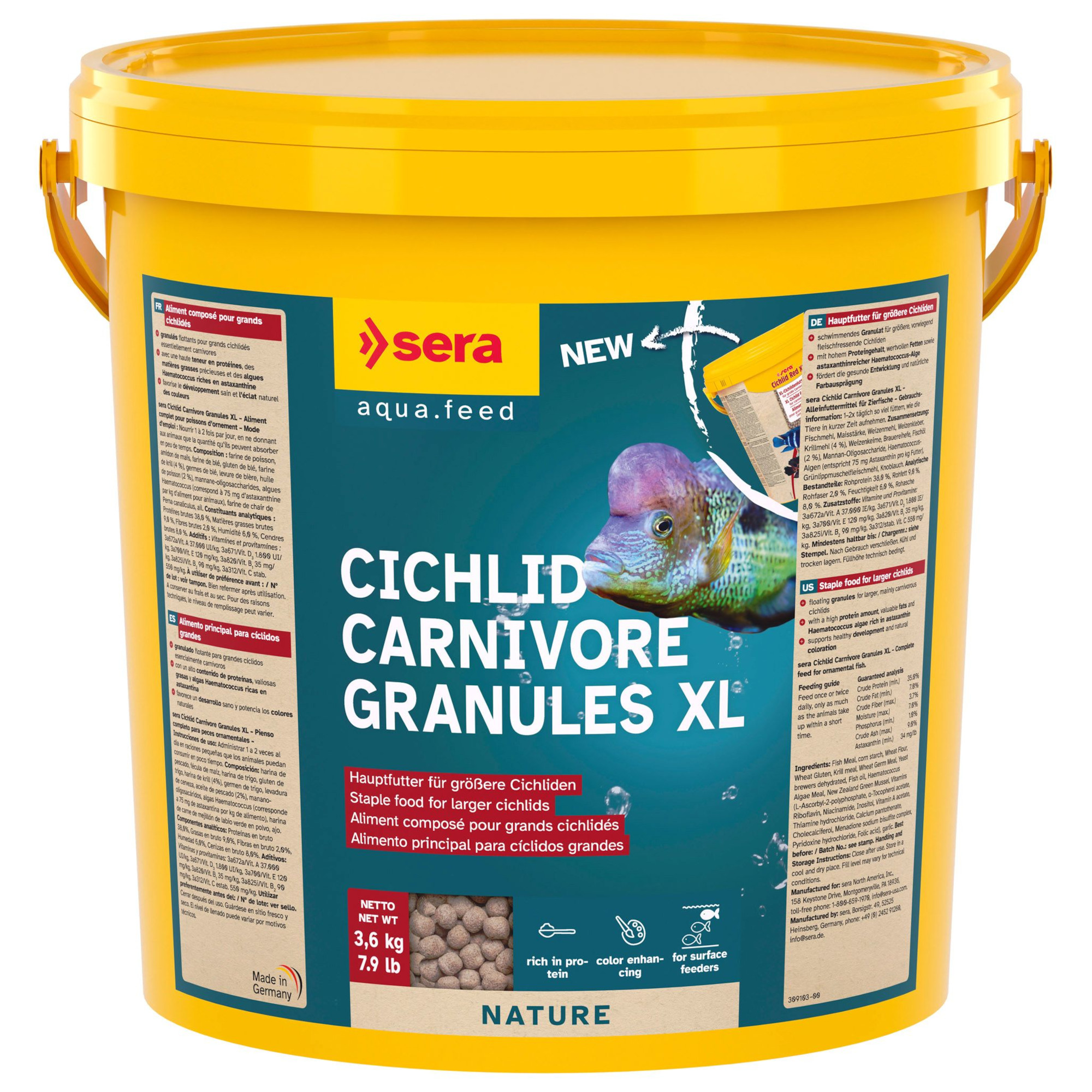 sera Cichlid Red XL Nature granulatfoder - 10 liter sera Cichlid Red XL Nature granulatfoder - 10 liter