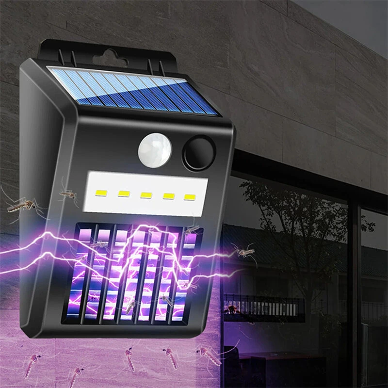 2-i-1 Solmygg och rörelsesensor LED-lampa utomhus induktionsvägglampa elektrisk insekt fluga för bakgård altan camping 2-i-1 Solmygg och rörelsesensor LED-lampa utomhus induktionsvägglampa elektrisk insekt fluga för bakgård altan camping