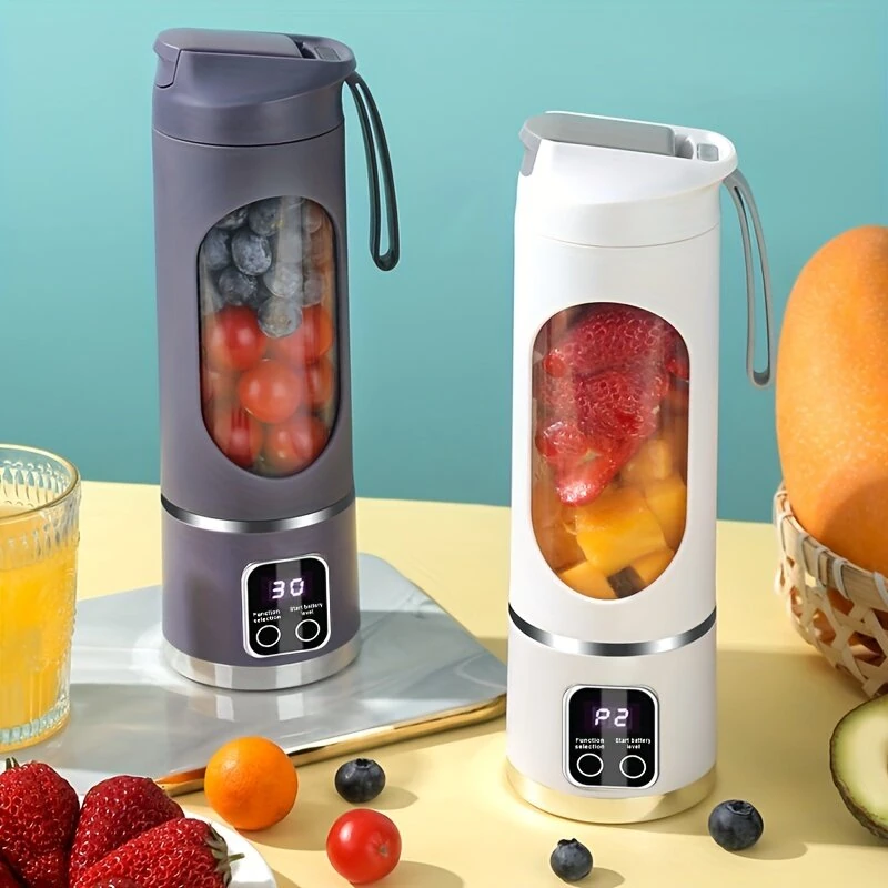 450 ml fruktjuicecentrifug 8 blad 3 växlar USB-laddbar bärbar mixer för smoothies och milkshakes kraftfull motor digital 450 ml fruktjuicecentrifug 8 blad 3 växlar USB-laddbar bärbar mixer för smoothies och milkshakes kraftfull motor digital