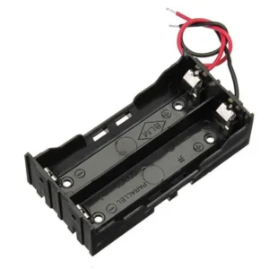 5 stycken DIY DC 7,4V 2-plats dubbel serie 18650 batterihållare batterilåda med 2 sladdar