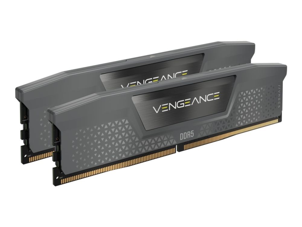 CORSAIR Vengeance - DDR5 - sats - 32 GB: 2 x 16 GB - DIMM 288-pin - 6000 MT/s / PC5-44800 - CL38 - 1.35 V - ej buffrad - on-die ECC - grå CORSAIR Vengeance - DDR5 - sats - 32 GB: 2 x 16 GB - DIMM 288-pin - 6000 MT/s / PC5-44800 - CL38 - 1.35 V - ej buffrad - on-die ECC - grå