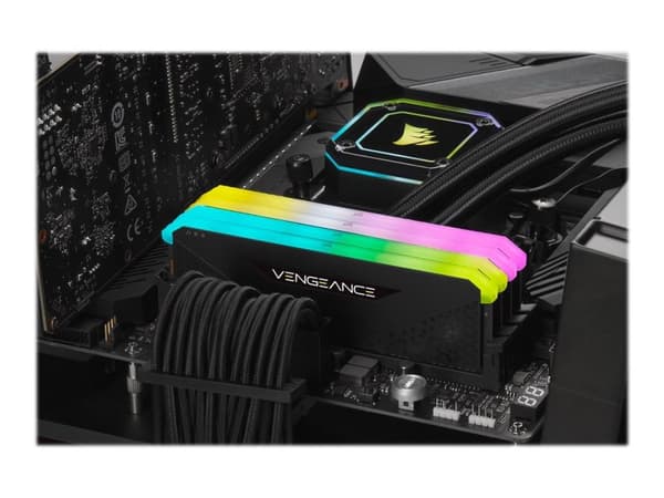 CORSAIR Vengeance RGB RS - DDR4 - modul - 16 GB - DIMM 288-pin - 3200 MHz / PC4-25600 - CL16 - 1.35 V - ej buffrad - icke ECC - svart CORSAIR Vengeance RGB RS - DDR4 - modul - 16 GB - DIMM 288-pin - 3200 MHz / PC4-25600 - CL16 - 1.35 V - ej buffrad - icke ECC - svart