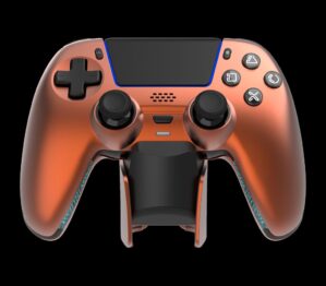 DELTACO GAMING Trådlös metallic-finish PS5-handkontroll med laddstation – Brons