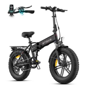ENGWE EP-2 BOOST - 20" Hopfällbar Elcykel - 48V 13Ah Batteri - 100km Räckvidd - Med Framfjädring - Hybrid Fatbike