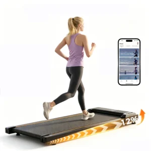[EU Direct] Formill FT31 gåmaskin med 12% lutning, 6 km/h under-desk löpband för hemmakontor, smart appkontroll och fjär