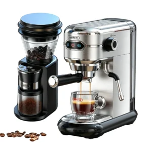 [EU Direct] HejBREW H11 espressomaskin & G3 kvarnset Semi-automatisk kaffebryggare med 19 bar tryck 34-inställningar kva