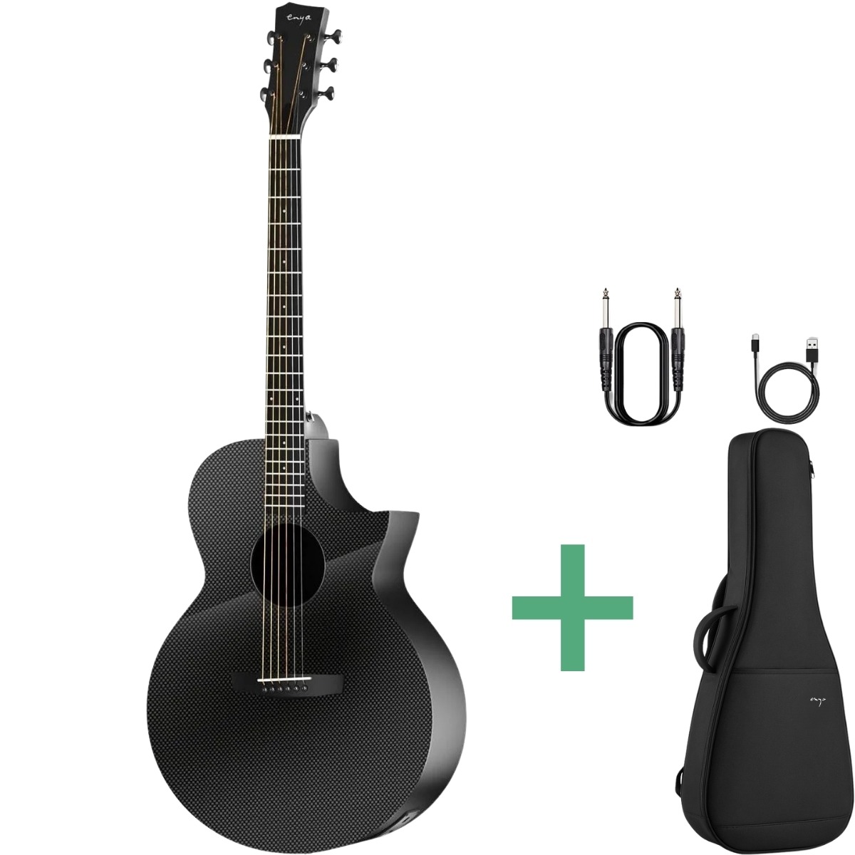 Enya X3 Pro western-gitarr svart Enya X3 Pro western-gitarr svart