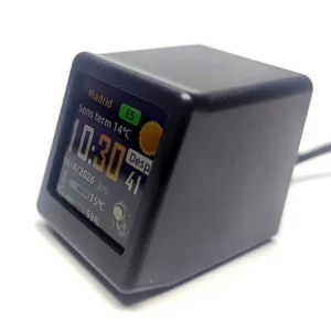 GeekMagic Spanska Språk Wifi Väderalbum Enkel Digital klocka med Fullfärg LCD-skärm 3-dagars väderprognos Temperaturen D