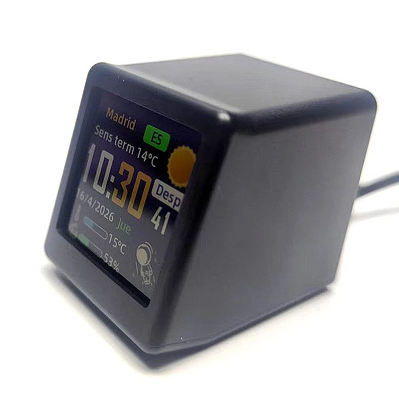 GeekMagic Spanska Språk Wifi Väderalbum Enkel Digital klocka med Fullfärg LCD-skärm 3-dagars väderprognos Temperaturen D GeekMagic Spanska Språk Wifi Väderalbum Enkel Digital klocka med Fullfärg LCD-skärm 3-dagars väderprognos Temperaturen D