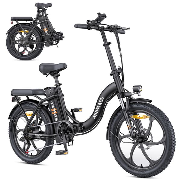 HillMiles MilePort 1 Elcykel 20" Fatbike, Hopfällbar, 250W Motor, 36V 13Ah Batteri, Shimano 7 Växlar, 100 km Räckvidd HillMiles MilePort 1 Elcykel 20" Fatbike, Hopfällbar, 250W Motor, 36V 13Ah Batteri, Shimano 7 Växlar, 100 km Räckvidd