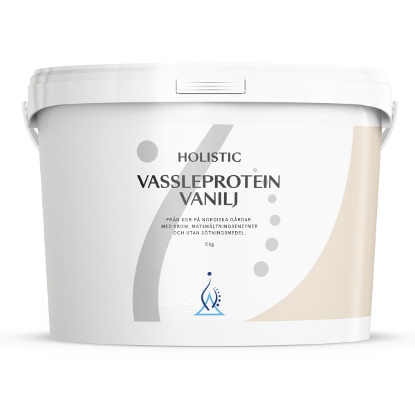 Holistic Vassleprotein, Vanilj, 5 kg Holistic Vassleprotein, Vanilj, 5 kg